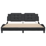 vidaXL Cadre de lit avec LED sans matelas Zadar noir 180x200 cm