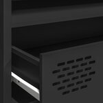 vidaXL Meuble TV noir 202x39x43 5 cm acier laminé à froid