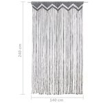 vidaXL Rideau en macramé Anthracite 140x240 cm Coton