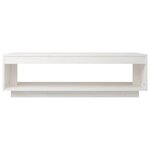 vidaXL Table basse blanc 110x50x33 5 cm bois de pin massif