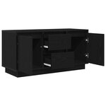 vidaXL Meuble TV avec lumières LED chêne noir 100x41x50 cm
