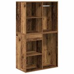 vidaXL Ensemble de coiffeuse avec LED vieux bois bois d'ingénierie