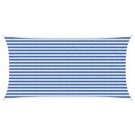 vidaXL Voile d'ombre 2 5 x 4 5 m HDPE Rectangulaire Bleu et Blanc