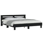 vidaXL Cadre de lit sans matelas noir 160x200 cm