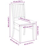 vidaXL Chaises de salle à manger 2 Pièces Marron Clair 50 x 52 5 x 91 cm