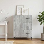 vidaXL Buffet Sonoma gris 66 x 34 5 x 89 5 cm Bois d'ingénierie