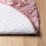 vidaXL Tapis Shaggy à poils longs NAVARRA rose poudré 120x120 cm