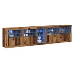 vidaXL Buffet Bois ancien 283 x 37 x 67 cm Bois d'ingénierie