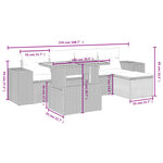 vidaXL Salon de jardin avec coussins 6 Pièces beige résine tressée