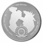 Godzilla - Monnaie de 2 X 1 Oz d'Argent - Ensemble de 2 Pièces Godzilla vs. Kong  - BU 2021