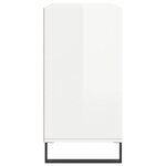 vidaXL Buffet blanc brillant 103 5x35x70 cm bois d'ingénierie