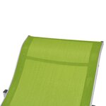 vidaXL Chaises longues pliables 2 Pièces Vert Textilène