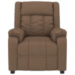 vidaXL Fauteuil inclinable électrique Marron Tissu