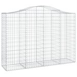 vidaXL Paniers à gabions arqués 9 Pièces 200x50x140/160 cm Fer galvanisé