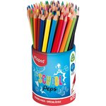 Crayons couleur color'peps triangulaire pot de 72 maped