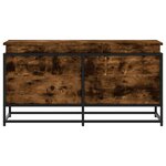 vidaXL Boîte de rangement avec couvercle chêne fumé bois d'ingénierie