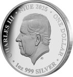Pièce de monnaie en Argent 1 Dollar g 31.1 (1 oz) Millésime 2025 LUNAR SNAKE