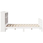 vidaXL Lit bibliothèque sans matelas blanc 135x190 cm bois pin massif