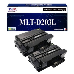 T3AZUR - 2x Toners compatibles avec Samsung MLT-D203L MLTD203L pour Samsung ProXpress M3320 M3320ND M3370 M3370MD M3820 M3820D M3820DW M3820ND