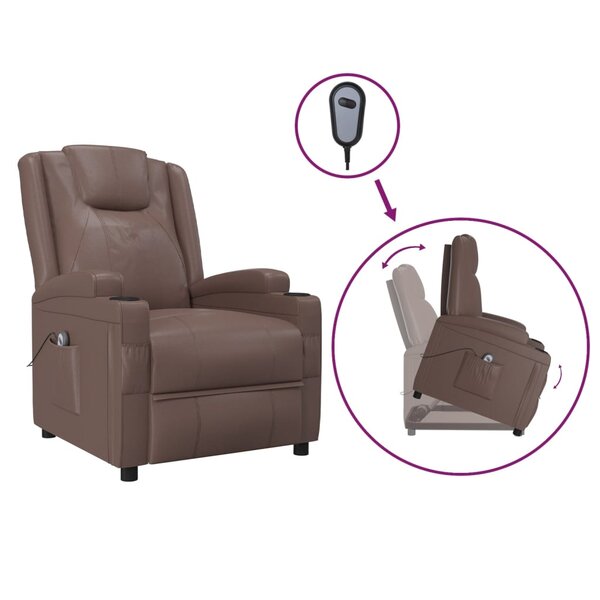 vidaXL Fauteuil Marron Similicuir