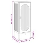 vidaXL Buffet noir 40x35x105 cm verre et acier