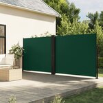 vidaXL Auvent latéral rétractable vert foncé 160x600 cm