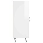 vidaXL Buffet Blanc brillant 34 5x34x90 cm Bois d'ingénierie