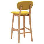vidaXL Tabourets de bar lot de 2 jaune moutarde tissu