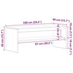vidaXL Meuble TV Noir 100 x 40 x 40 cm Aggloméré