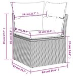 vidaXL Salon de jardin avec coussins 6 Pièces marron résine tressée