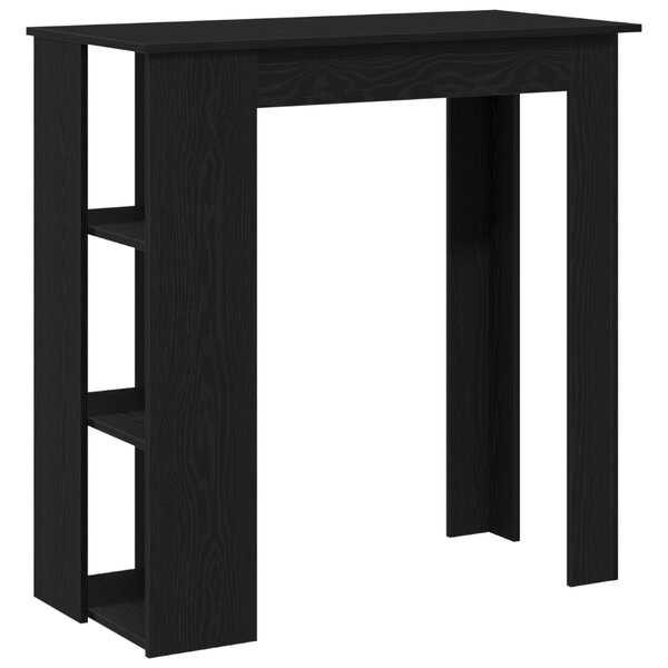 Table de bar vidaXL avec étagère - Chêne noir  102x50x103 5 cm  Fabriquée en bois reconstitué