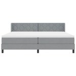 vidaXL Lit boxspring avec matelas avec matelas Gris clair 200 x 200 cm