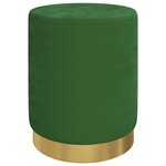 vidaXL Tabouret de rangement rond Vert Velours 31 x 37 cm