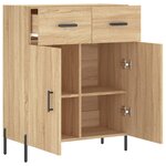 vidaXL Buffet chêne sonoma 69 5x34x90 cm bois d'ingénierie