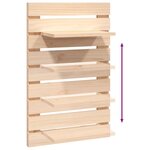 vidaXL Étagères de chevet murales 2 Pièces Bois de pin massif