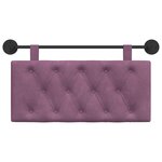 vidaXL Tête de lit suspendue Avec lumière LED Pourpre Velours