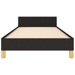 vidaXL Cadre de lit sans matelas noir 90x190 cm tissu
