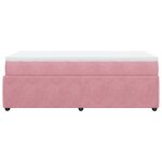 vidaXL Sommier à lattes de lit avec matelas Rose 90x190 cm Velours