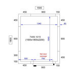 Chambre froide positive pro line avec groupe positif - hauteur 2200 mm - combisteel -  - acier inoxydable1500 x 1800