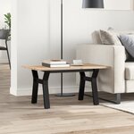 vidaXL Table basse cadre en Y 80x50x40 cm bois de pin massif et acier