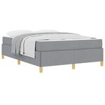 vidaXL Cadre de lit avec matelas Gris clair 160 x 200 cm tissu