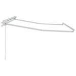 vidaXL Cadre de auvent manuel Réglable Blanc 3 5 x 2 5 m Acier