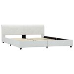 vidaXL Cadre de lit sans matelas blanc similicuir 160x200 cm