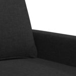 vidaXL Canapé à 2 places Noir 140 cm Tissu