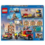 Lego 60321 city fire la brigade pompiers set de construction avec flammes  minifigures  jouet camion pour enfants des 7 ans