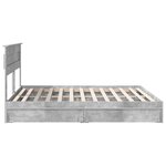 vidaXL Lit de Rangement Gris béton 200 x 200 cm Bois d'ingénierie