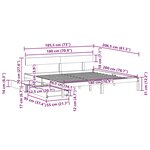 vidaXL Cadre de lit sans matelas 180x200 cm bois massif de pin