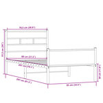 vidaXL Cadre de lit sans matelas chêne sonoma 80x200 cm