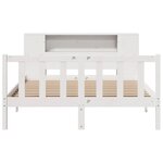 vidaXL Lit bibliothèque sans matelas blanc 140x200 cm bois pin massif
