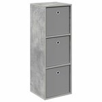 vidaXL Buffet avec tiroir Gris béton 35 x 32 x 99 5 cm